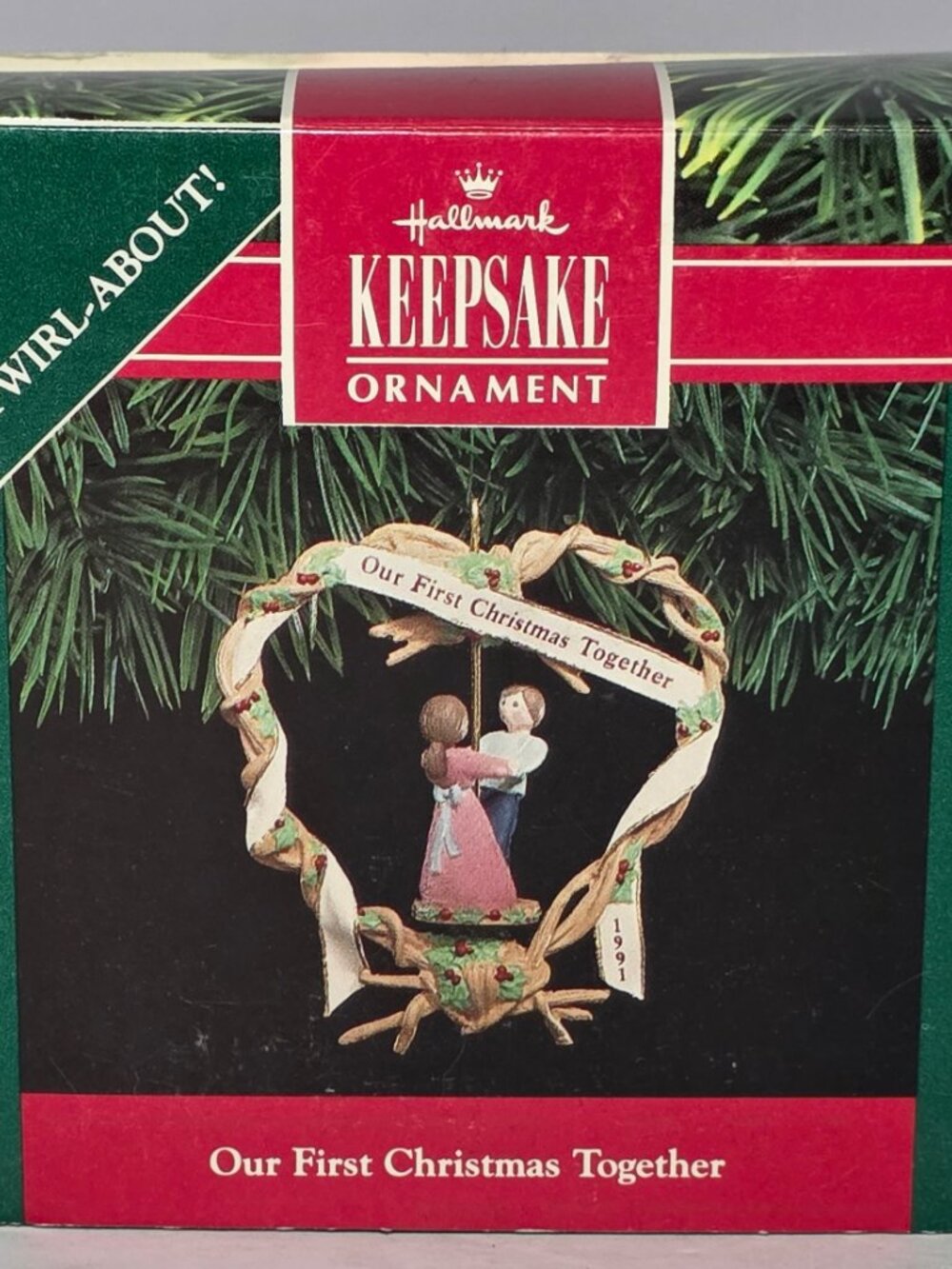 Hallmark Vintage 1991 Our First Christmas Together Keepsake Ornament